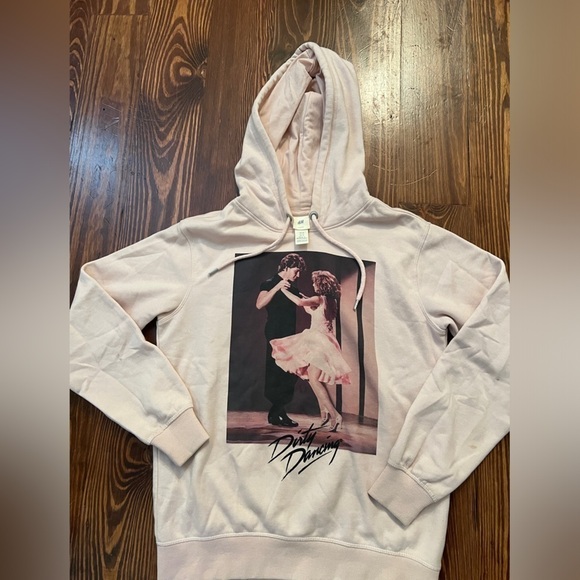 H&M DIRTY DANCING Graphic Hoodie Light Pink Soft - Picture 3 of 6